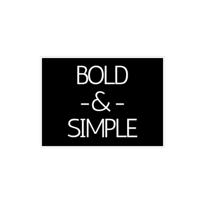 Bold and Simple