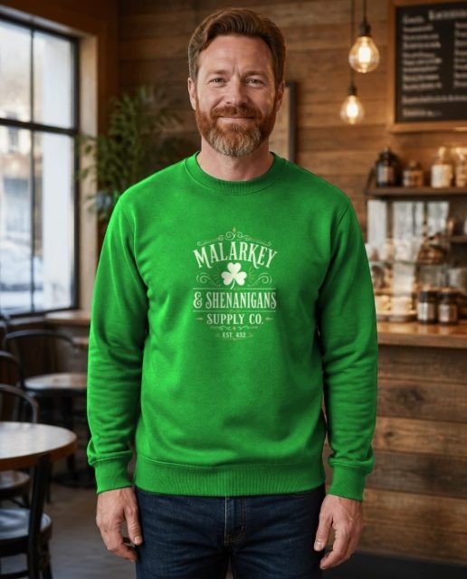 Malarkey and Shenanigans Supply Co crewneck sweatshirt