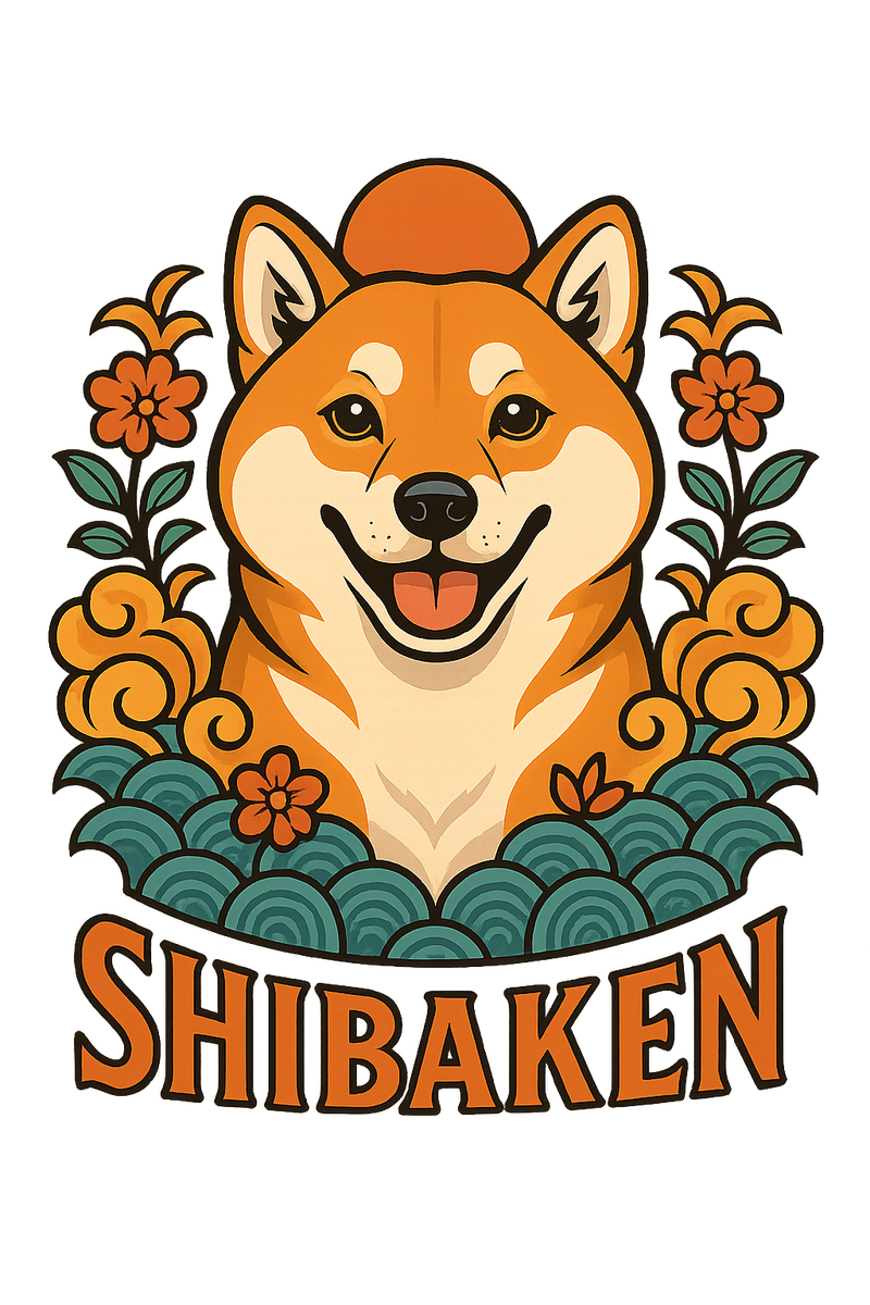かわいい柴犬 ユニセックスTシャツ — 前面