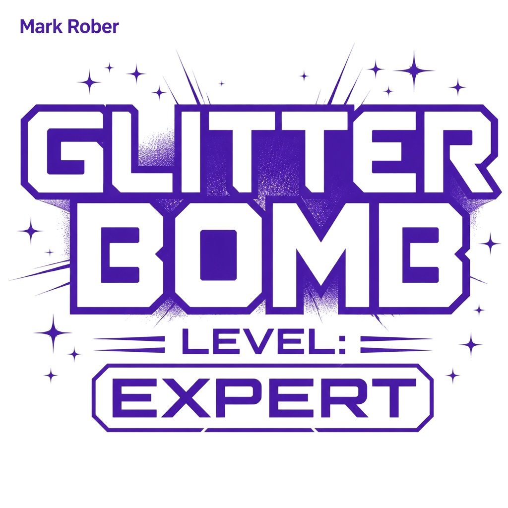 Mark Rober "Glitter Bomb Level: Expert" Poster - Official posters merchandise
