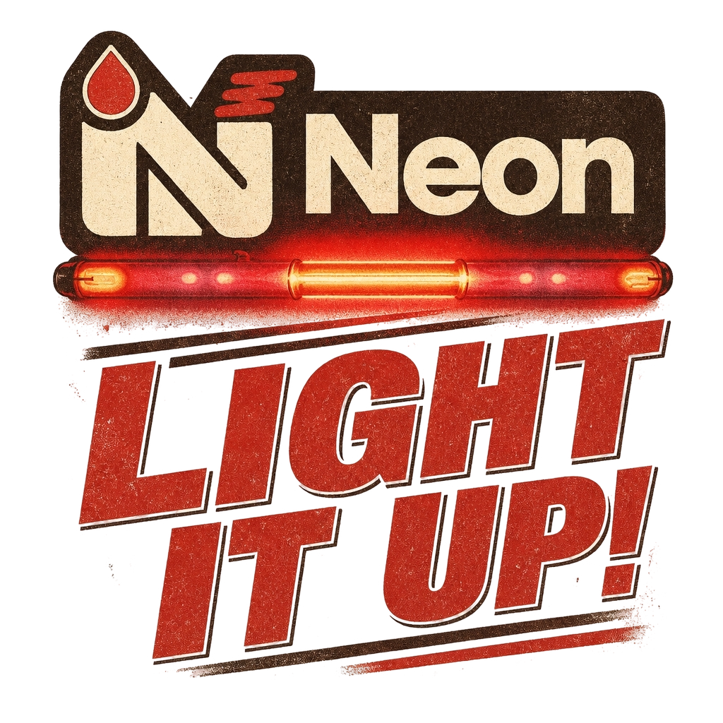 Neon "Light It Up!" Poster - Official posters merchandise
