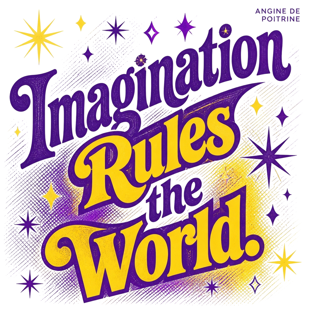 Angine de Poitrine "Imagination Rules the World." Poster - Official posters merchandise