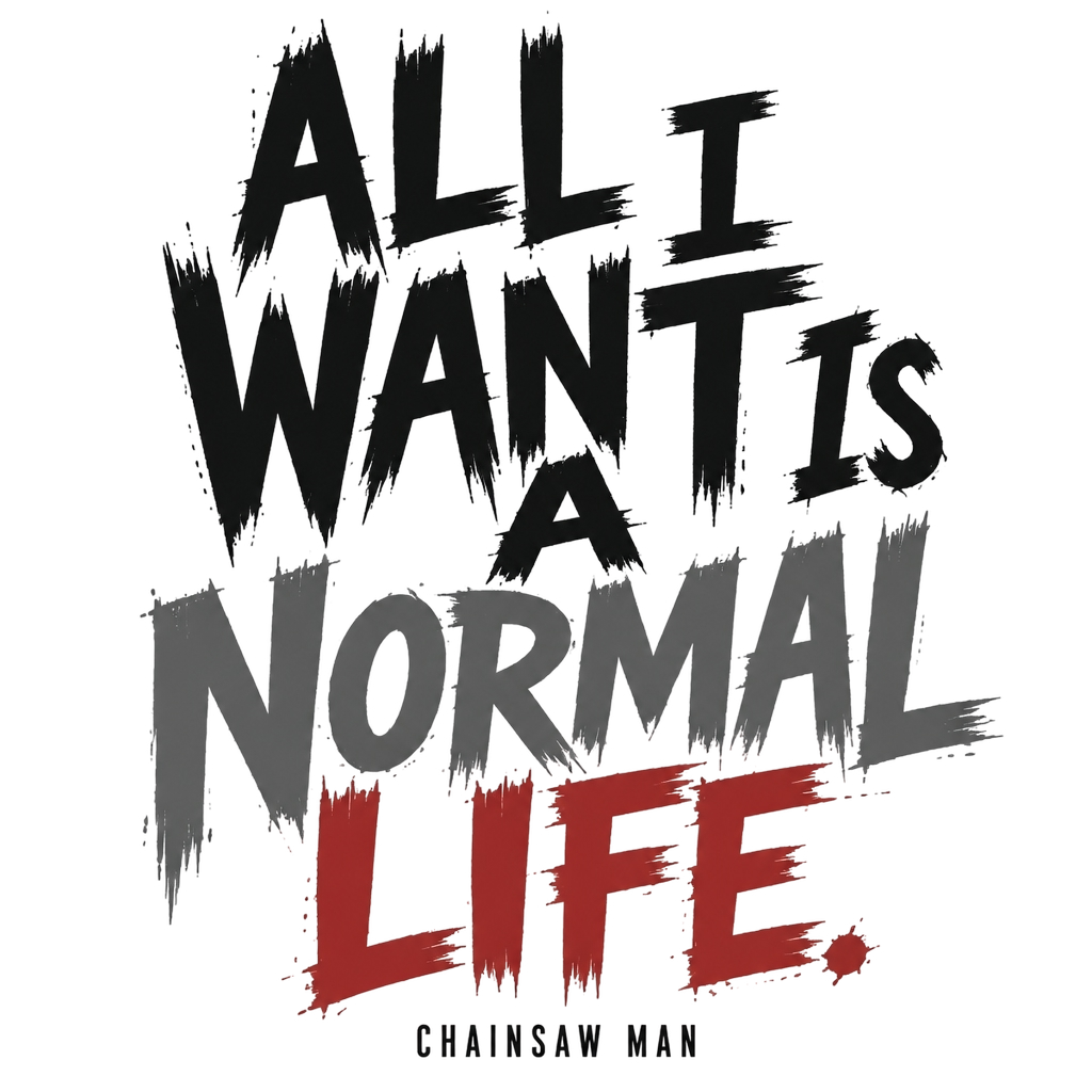 Chainsaw Man "All I want is a normal life." Poster
