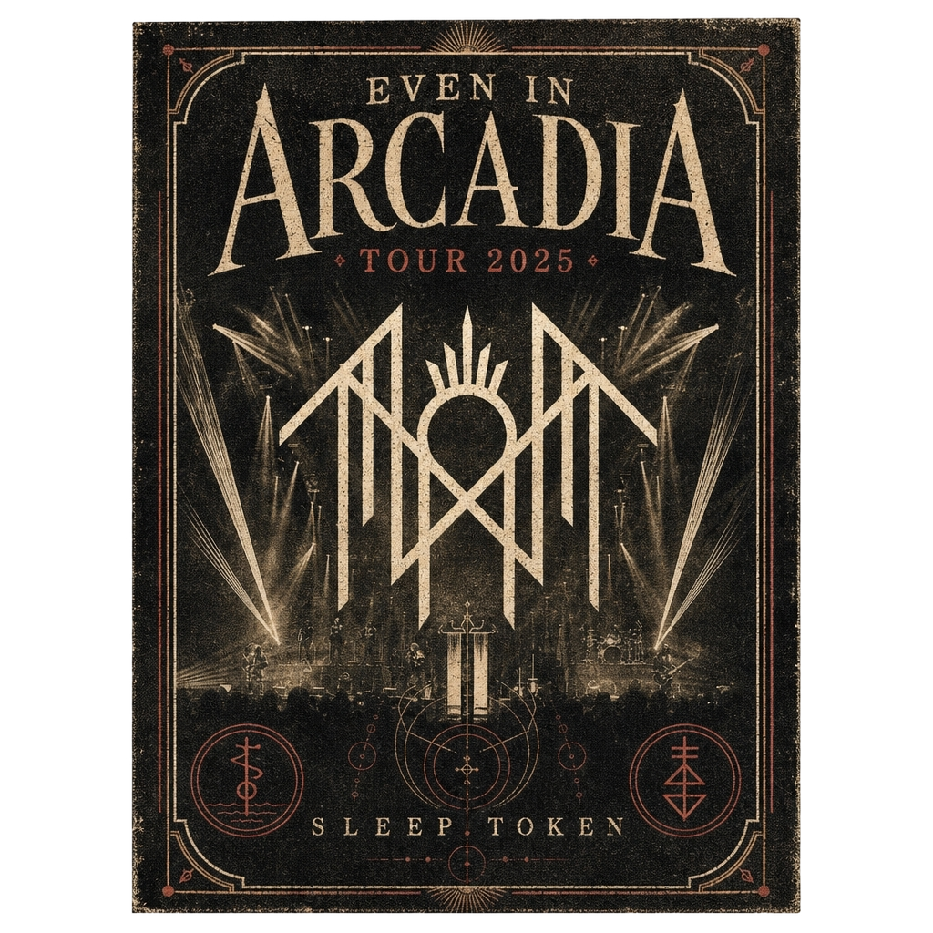 Sleep Token "Even in Arcadia Tour 2025" Poster