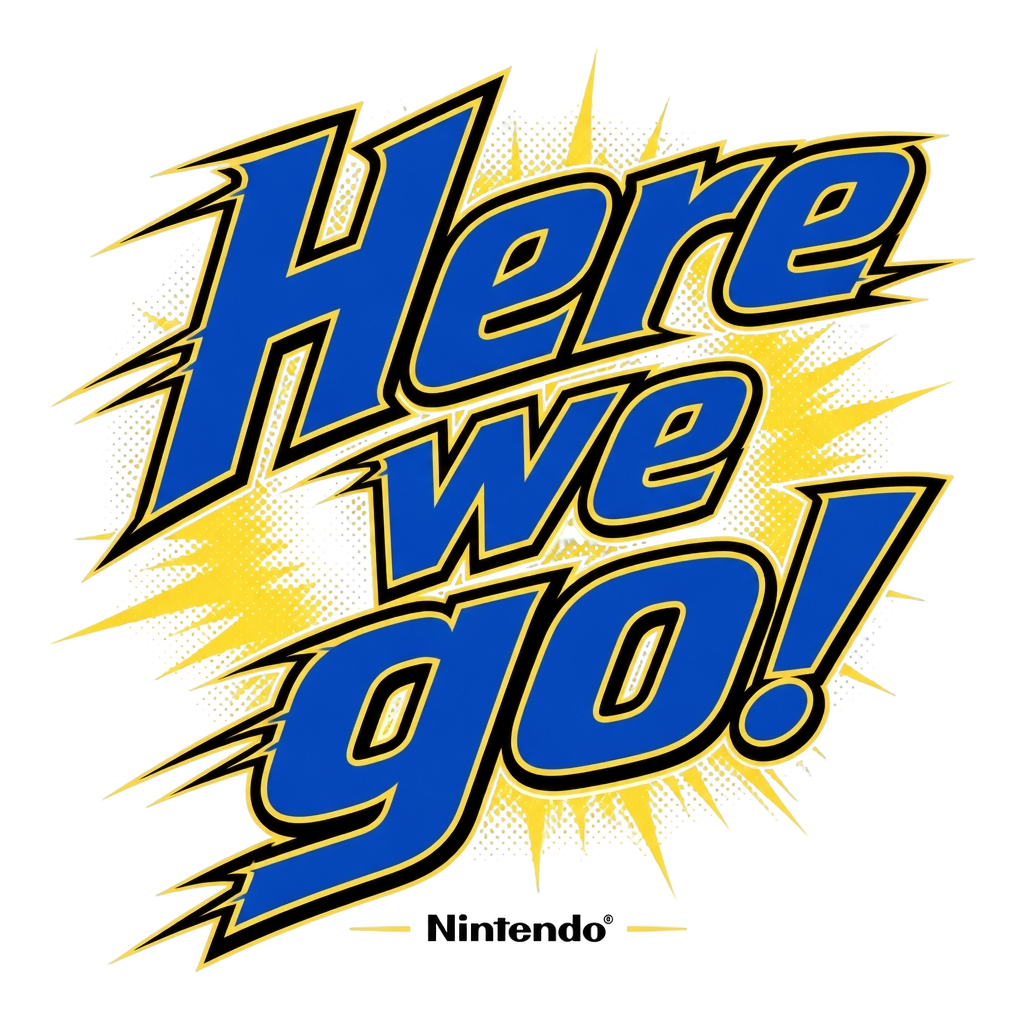 Mario "Here we go!" Poster - Mario posters merchandise