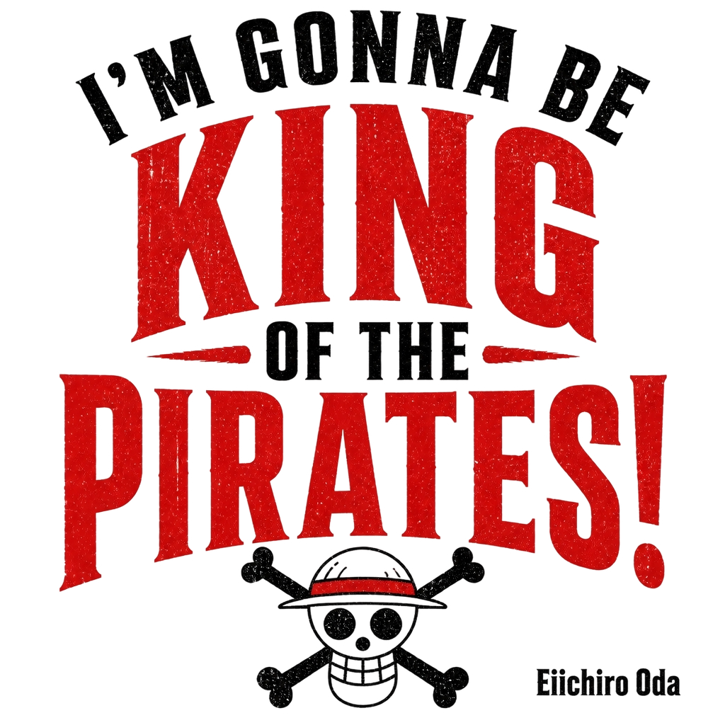 One Piece "m gonna be King of the Pirates!" Poster