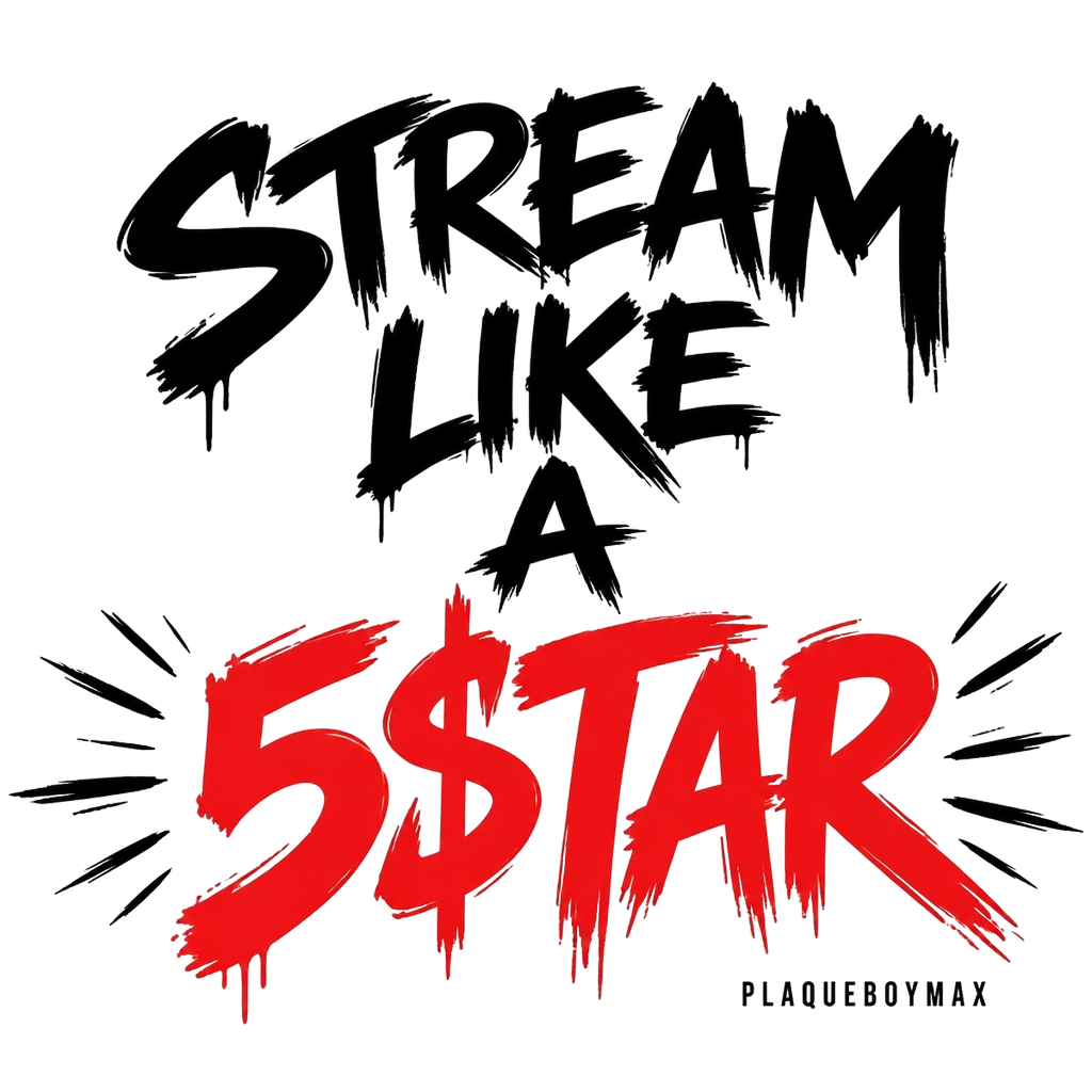 Plaqueboymax "STREAM LIKE A 5$TAR" Poster
