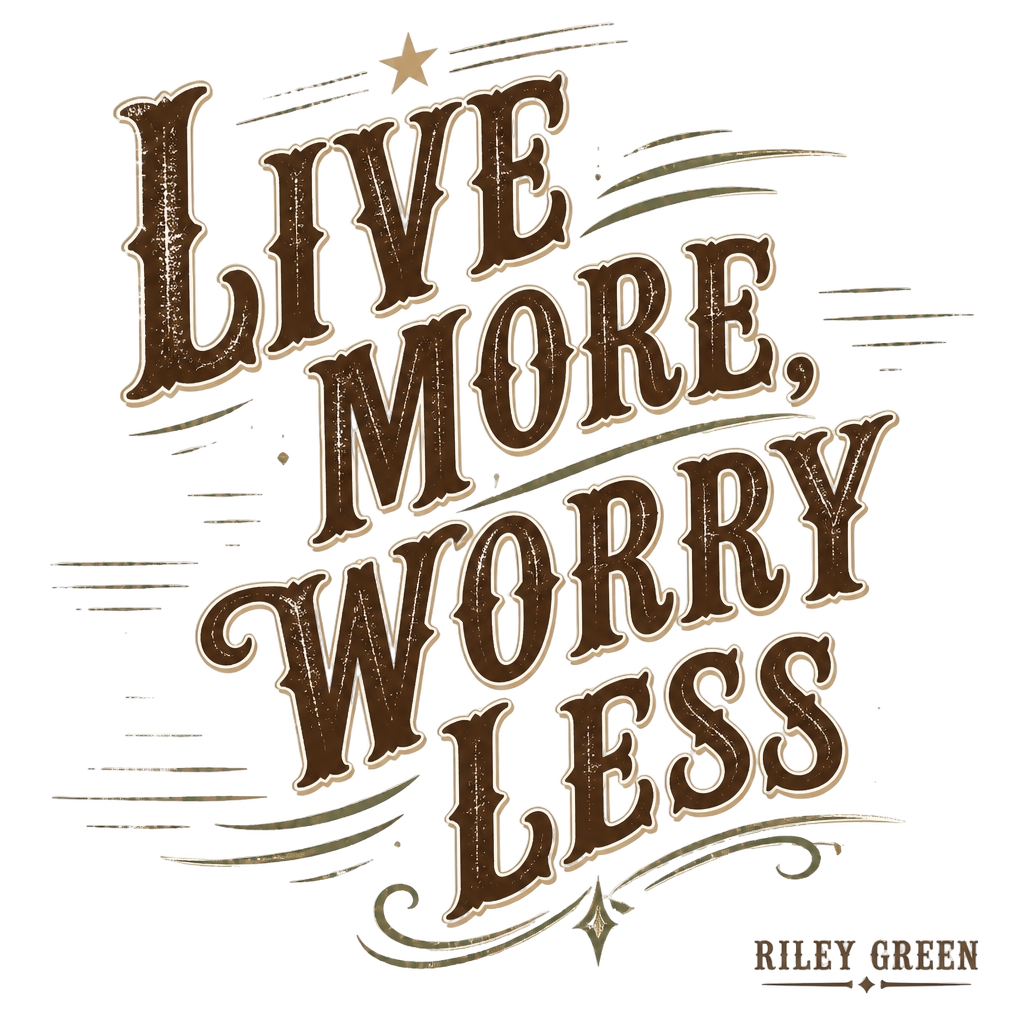 Riley Green "Live More, Worry Less" Poster - Official posters merchandise
