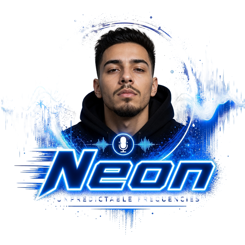 Neon " in bold futuristic font at the center. " Poster - Official posters merchandise