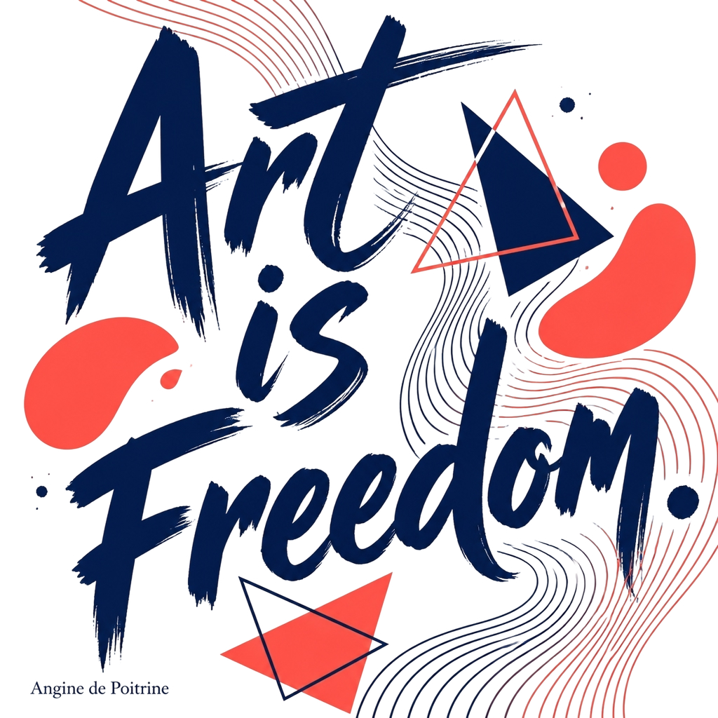 Angine de Poitrine "Art is Freedom." Poster - Official posters merchandise