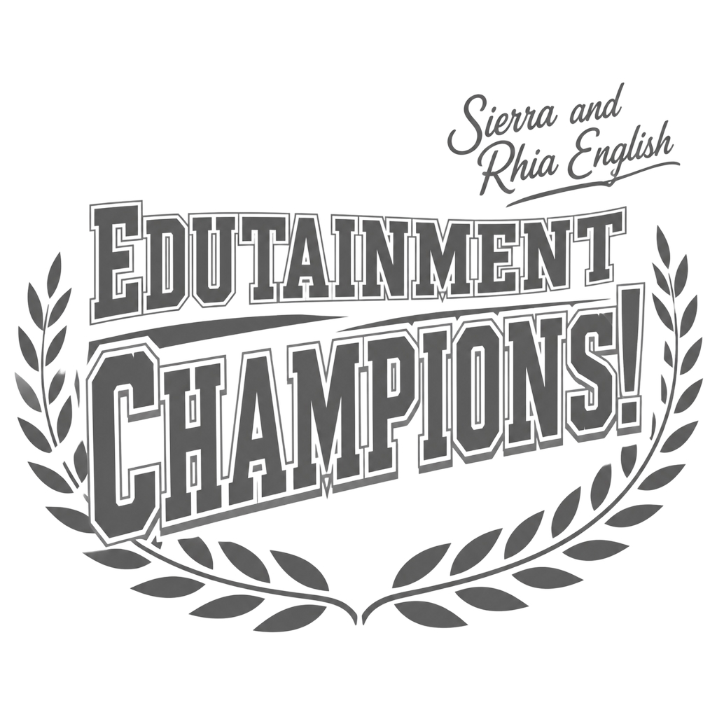 Sierra and Rhia English "Edutainment Champions!" Poster - Official posters merchandise