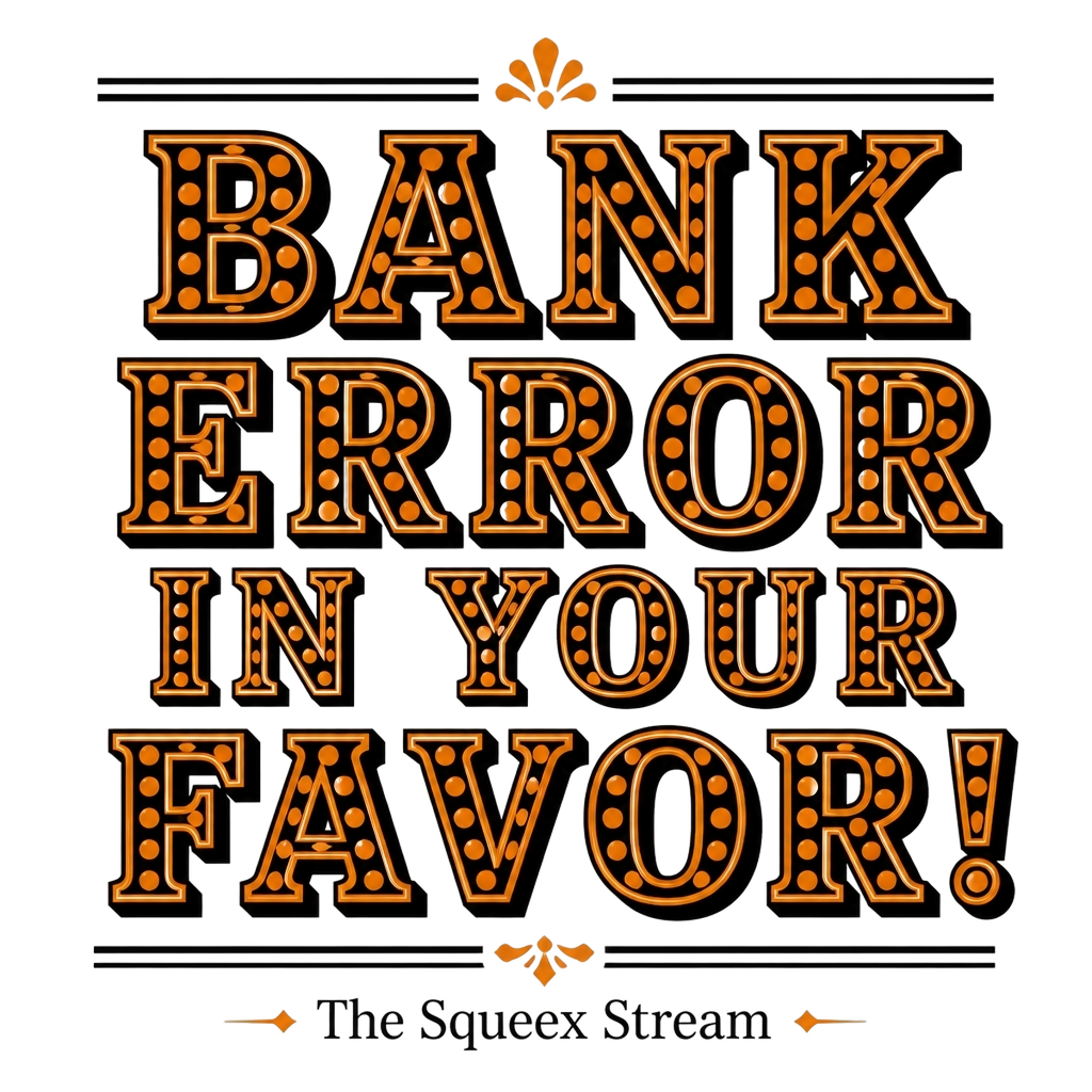 Squeex "Bank Error in Your Favor!" Poster