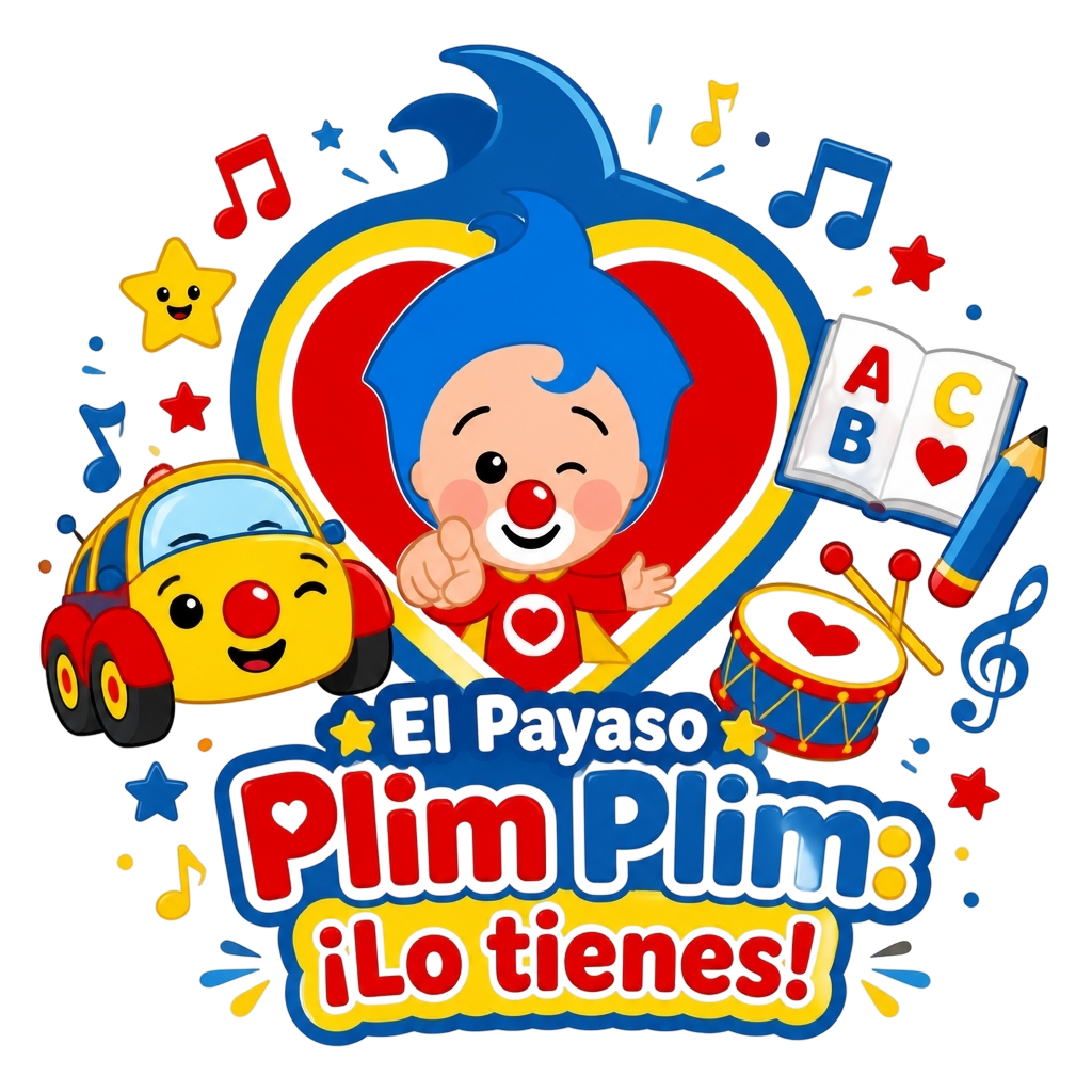 El Payaso Plim Plim "s wheels and musical notes that symbolize the show" Poster - Official posters merchandise