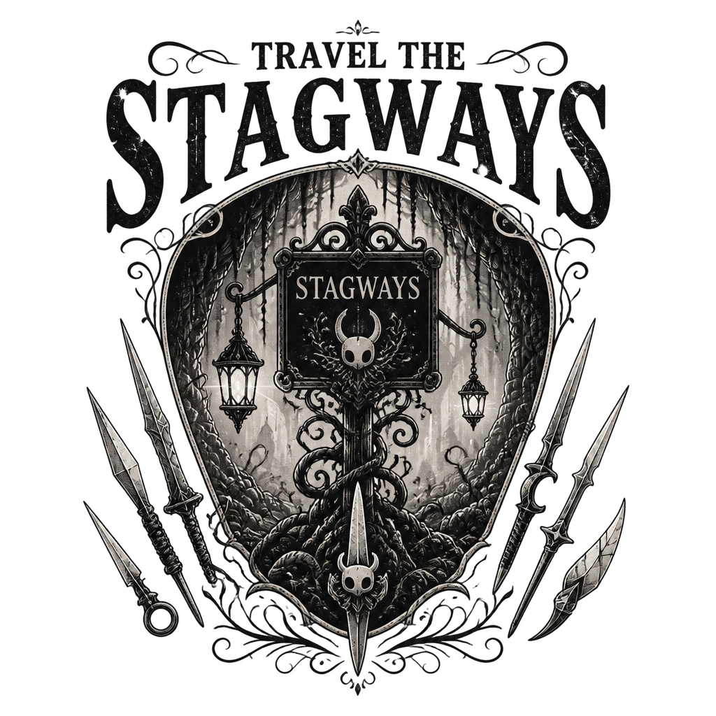 Hollow Knight "Travel the Stagways" Poster