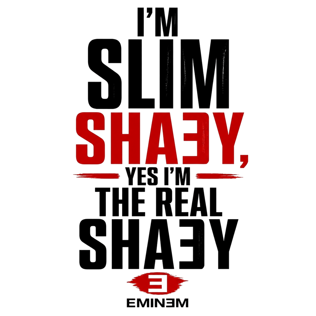 Eminem "m Slim Shady, yes I" Poster