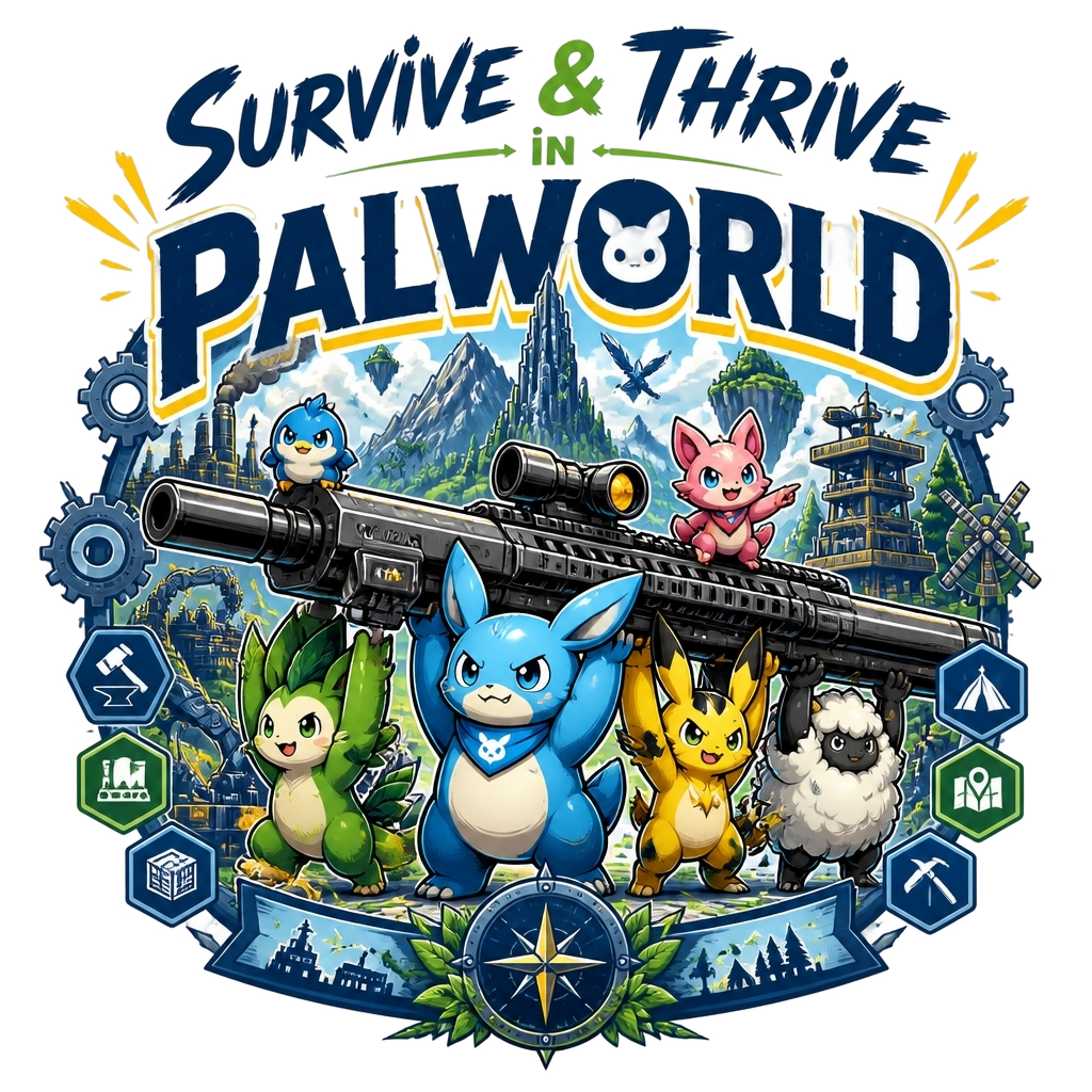 Palworld "Survive & Thrive in Palworld" Poster - Official posters merchandise