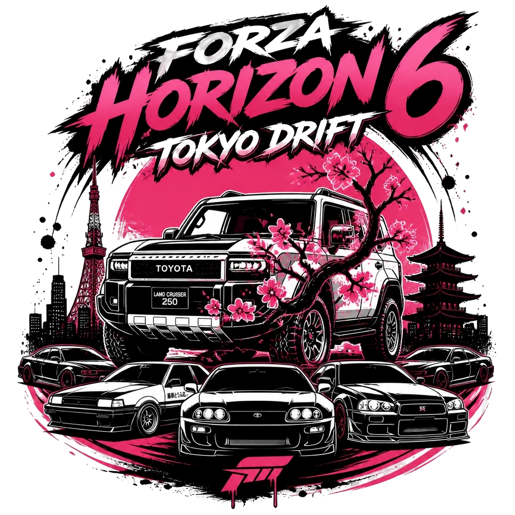 Forza Horizon 6 "Forza Horizon 6 Tokyo Drift" Poster - Official posters merchandise