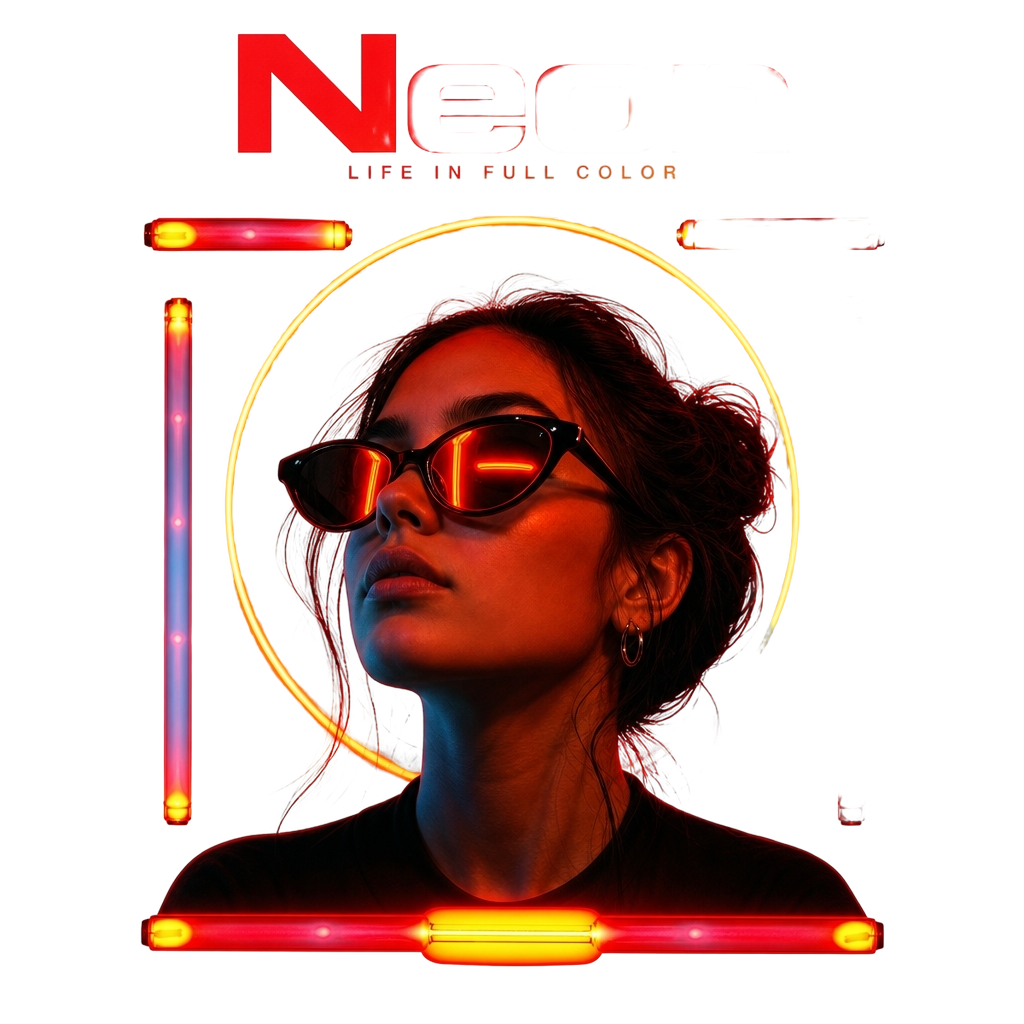 Neon " in bold modern sans-serif font at the top. " Poster - Official posters merchandise