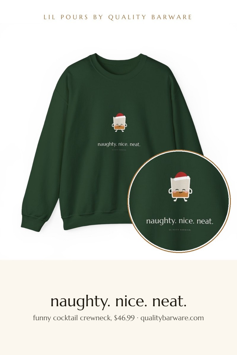 Bourbon Christmas sweatshirt, cheeky whiskey gift for him