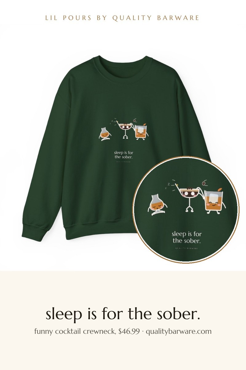 Espresso martini sweatshirt, sleep is for the sober