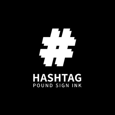 Hashtag Pound Sign Ink