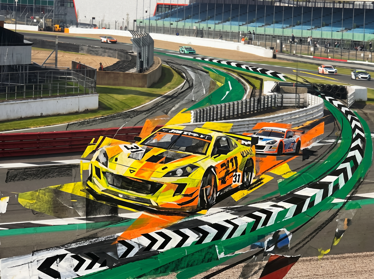 British GT Ginetta Racing Fine Art Poster