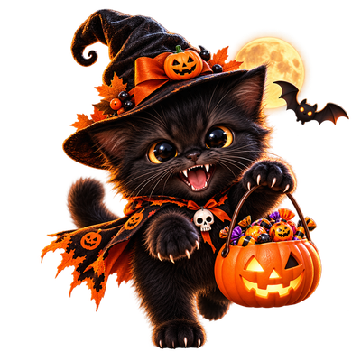 Witchy black kitten