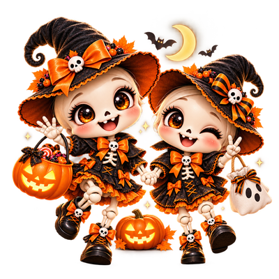 Skeleton witch sisters