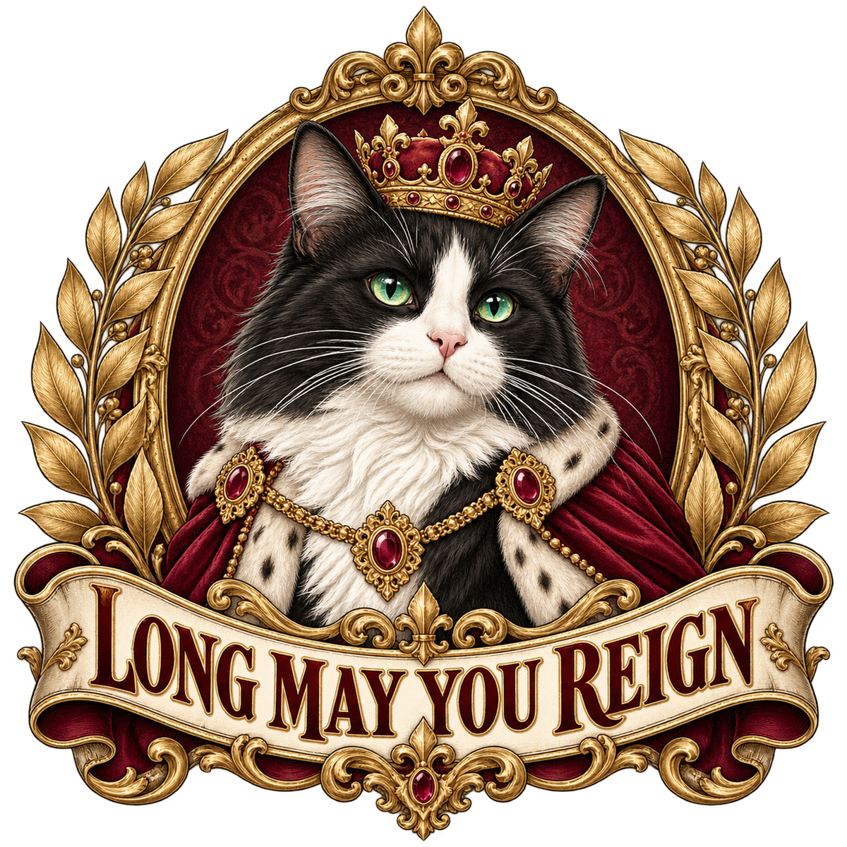 Royal Pet: completed illustration with an example animal