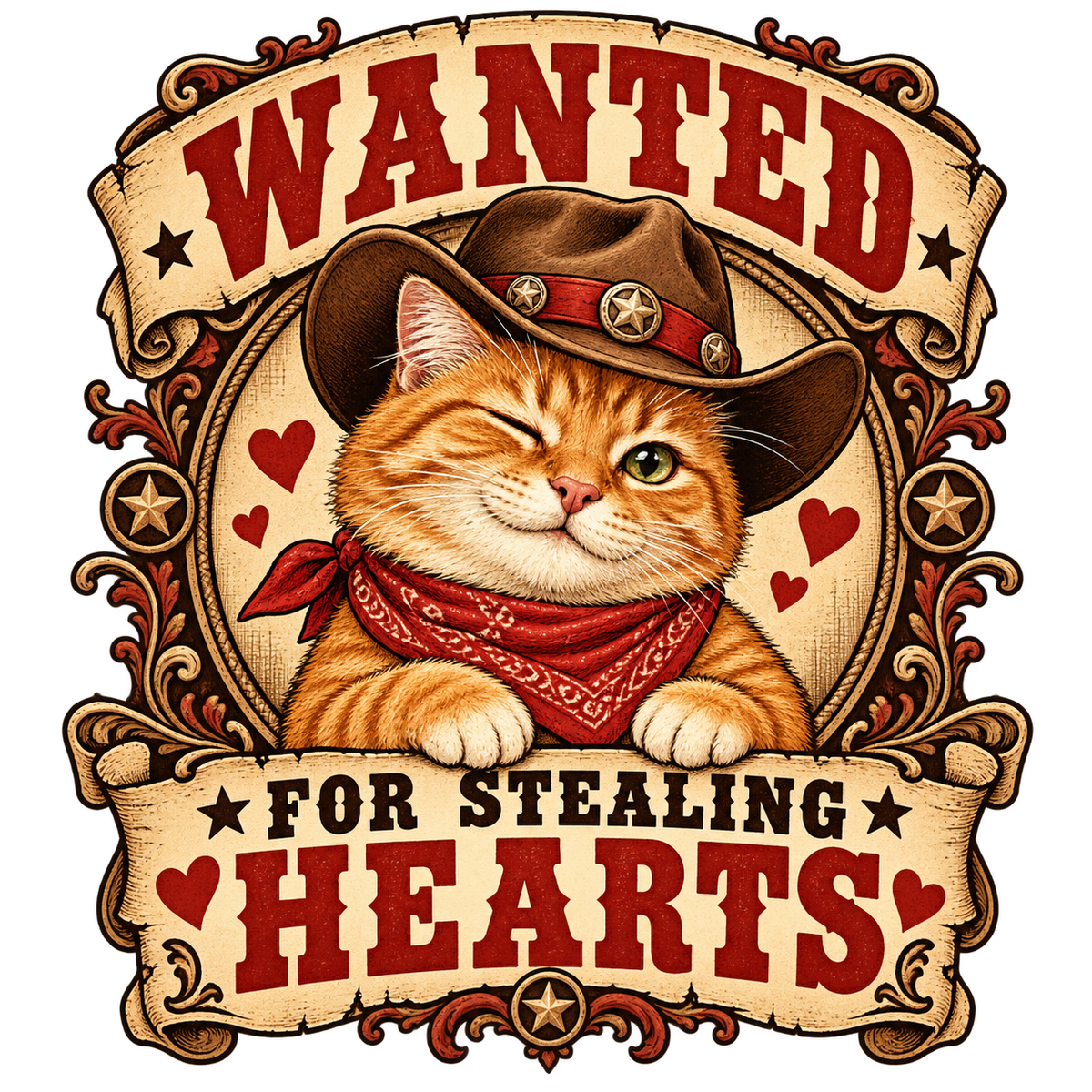 Heart Thief: completed illustration with an example animal