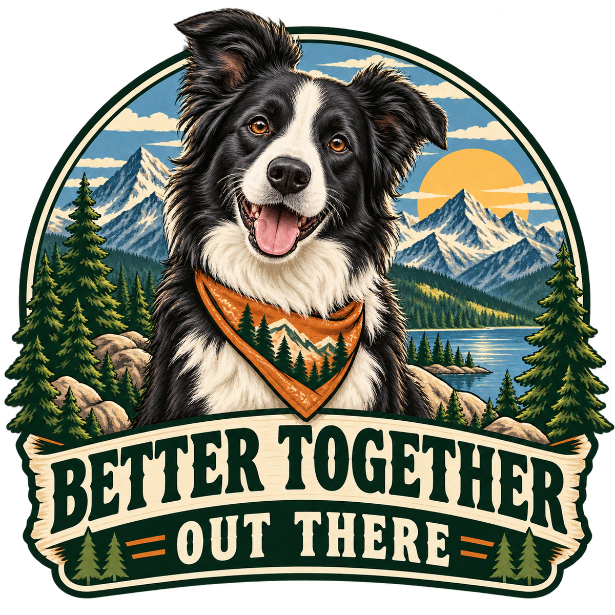 Adventure Buddy: completed illustration with an example animal